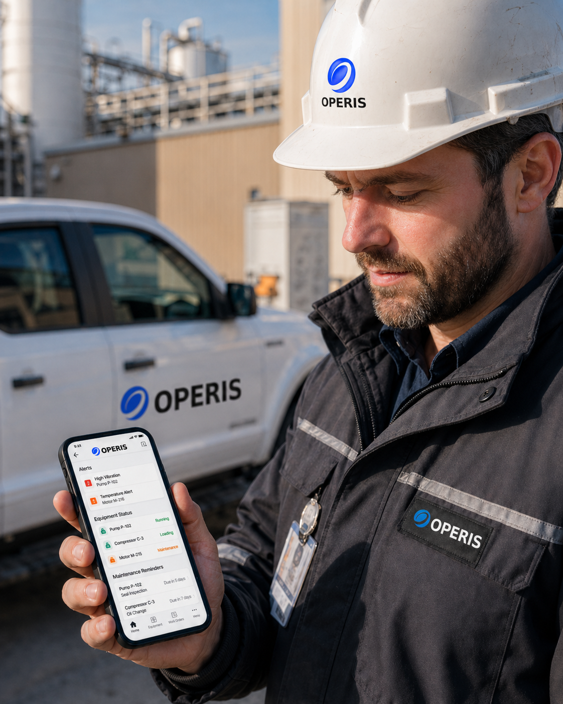 Responsabil verifica date operationale din teren pe telefon